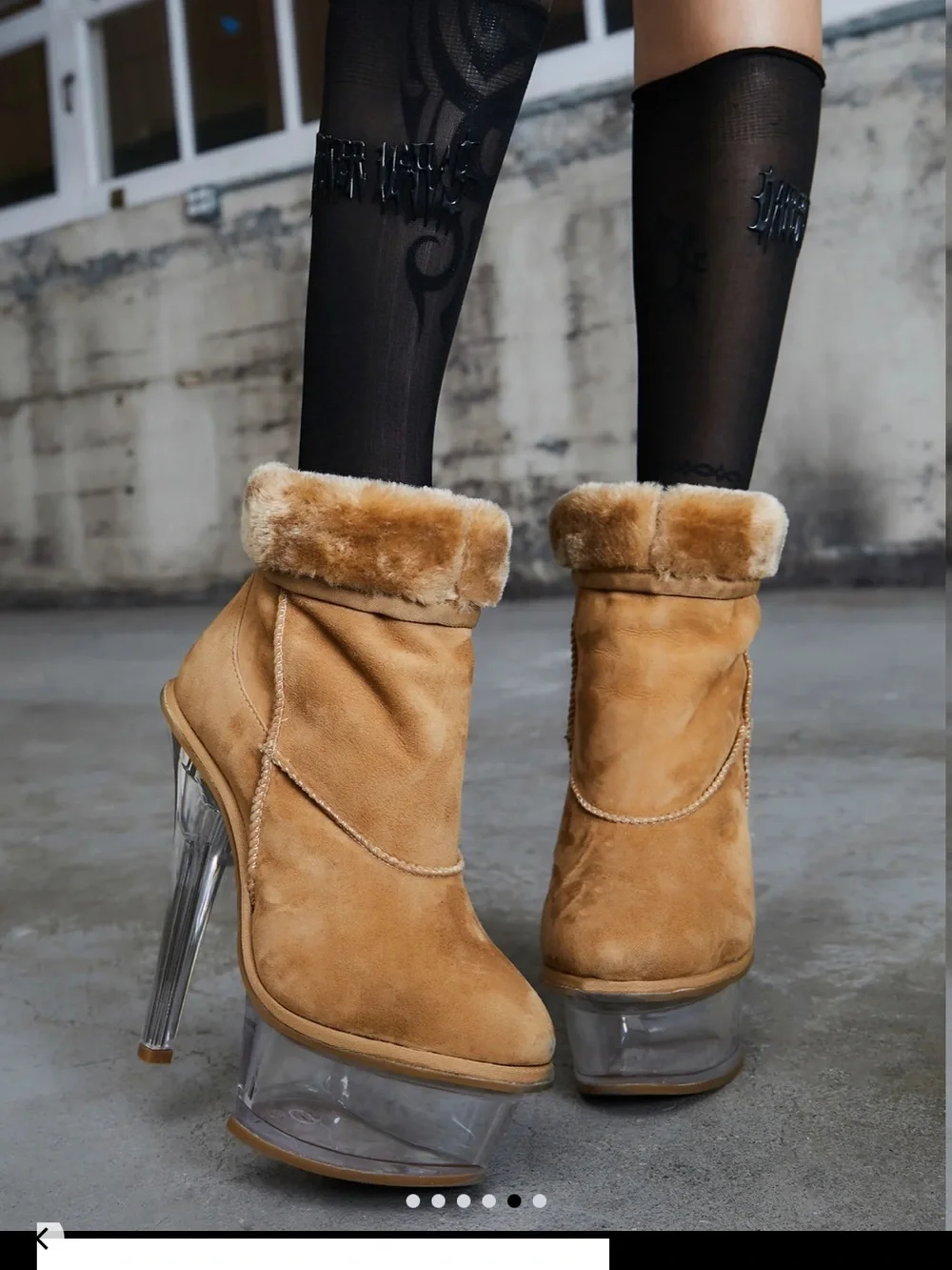 Dolls Kill tan suede
